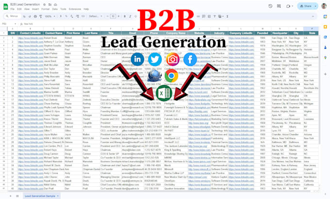 do b2b lead generation, linkedin lead generation, lead list, email list building