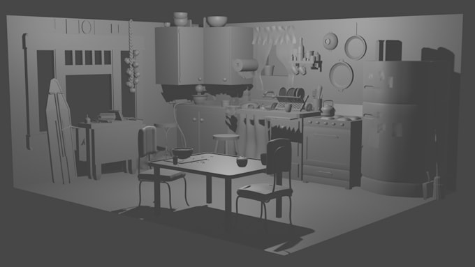 do a custom 3d model background for videogame