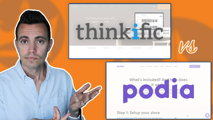 build custom thinkific website online course website kajabi course website