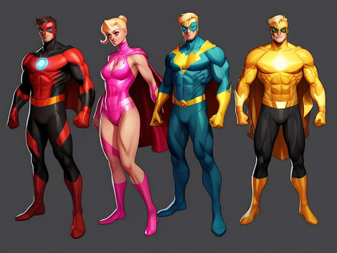do superhero comic character art