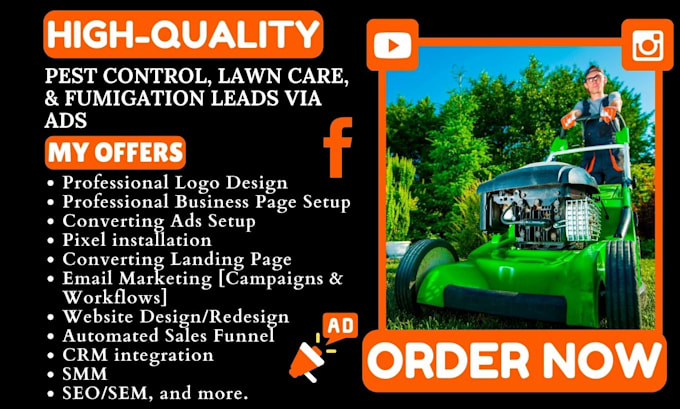 generate pest control leads lawn care fumigation leads lawn care leads via ads