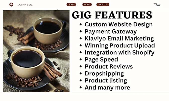 design private label coffee shopify store branded coffee website coffee store