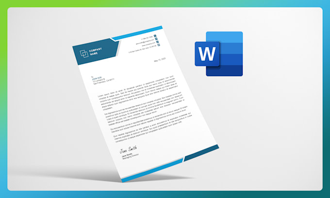 create a letterhead design with a ms word template