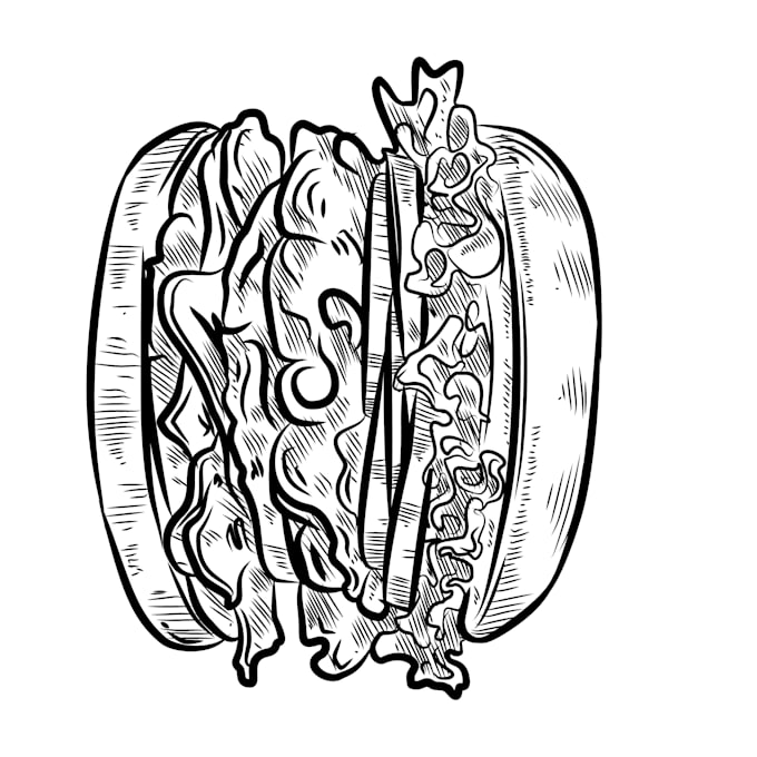 draw vector lineart for hight quality