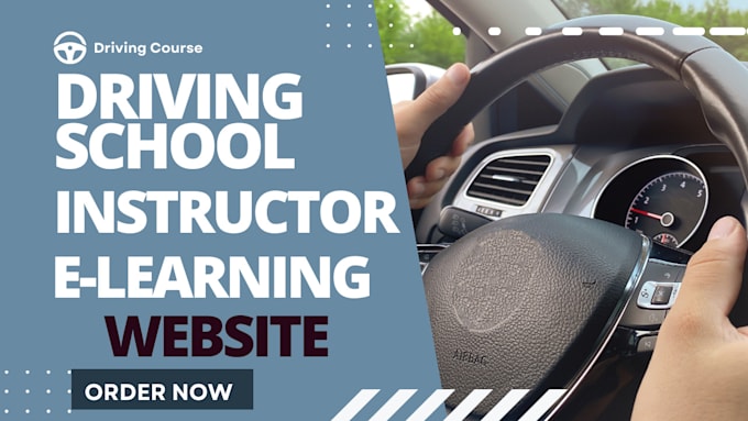 design driving school driving instructor website  elearning educational website