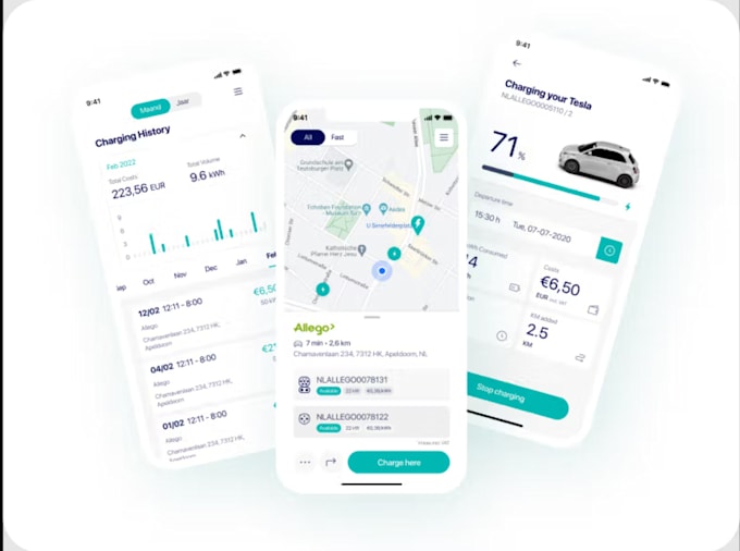 build ev charging app, electronic car charging app, ev charging app finder