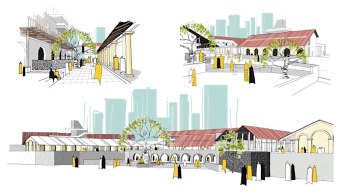 create detailed architectural sketches and illustrations