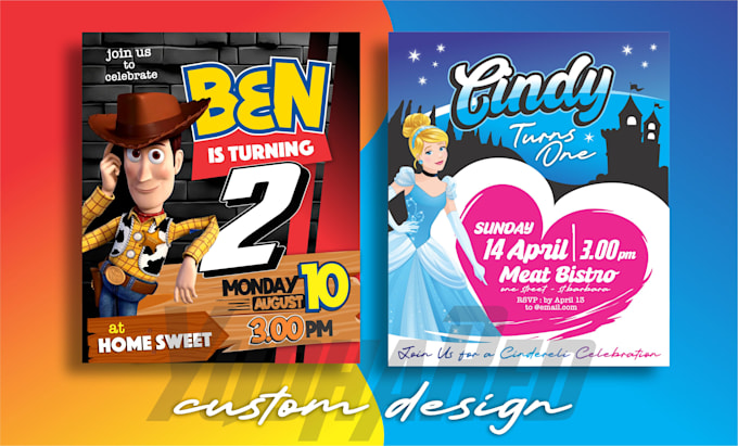 design a birthday invitation for kids