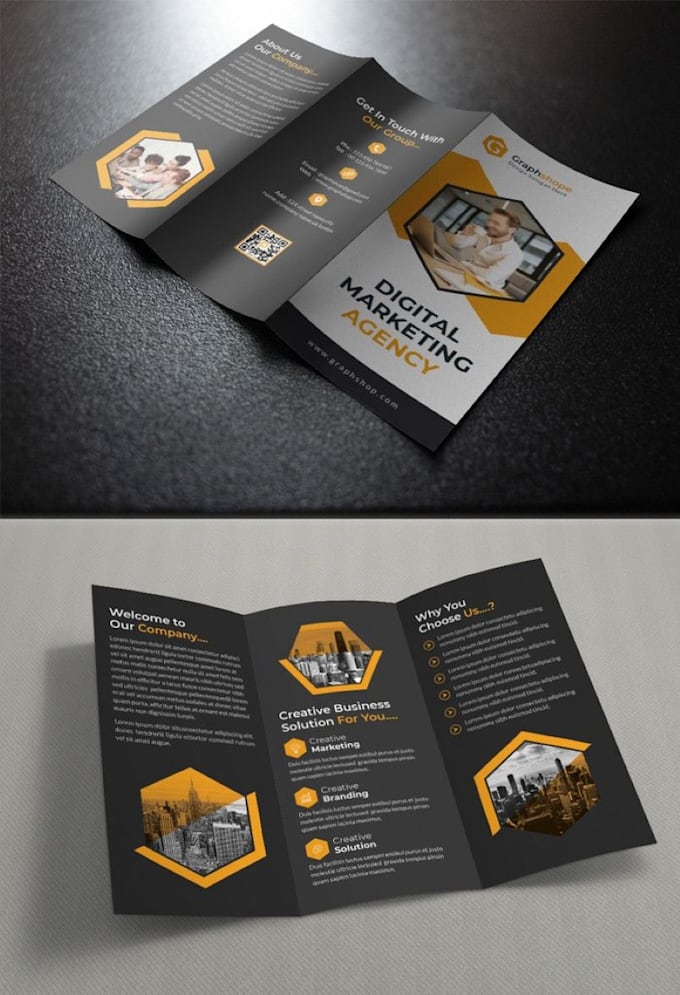 create attractive marketing flyers and brochures