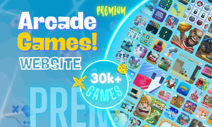 develop arcade games website and monetize with ads
