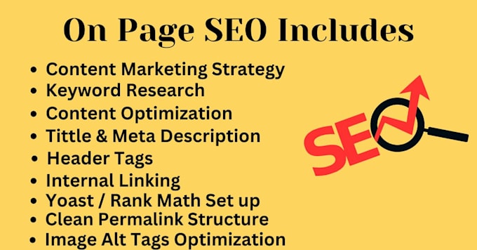 do complete on page SEO and technical optimization for your website