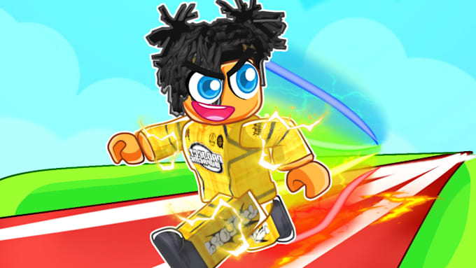A cartoony roblox thumbnail for your youtube by Josh_0298 | Fiverr