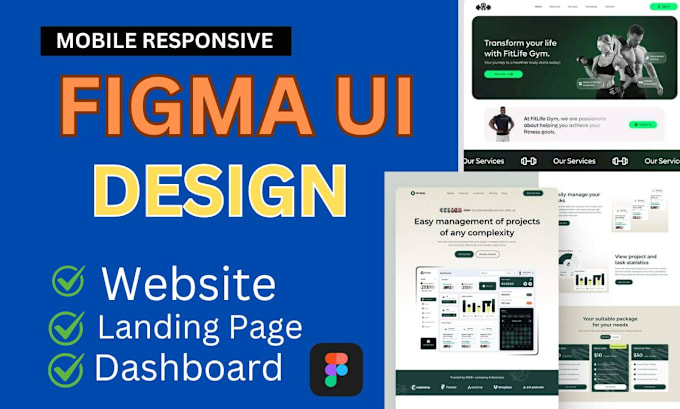 Do website ui ux design, web ui, landing page ui ux design in figma by ...