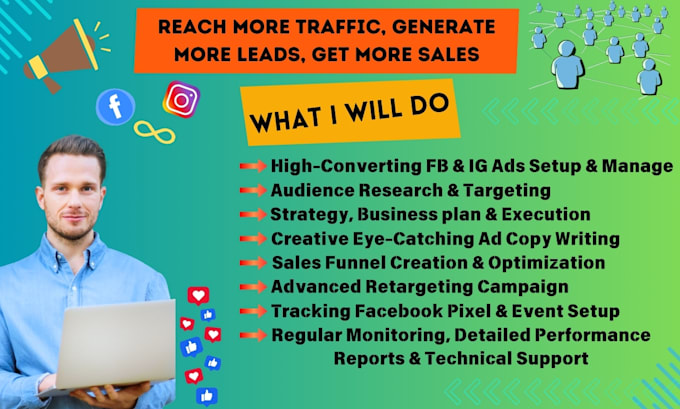 set up facebook and instagram ad campaigns to grow your business