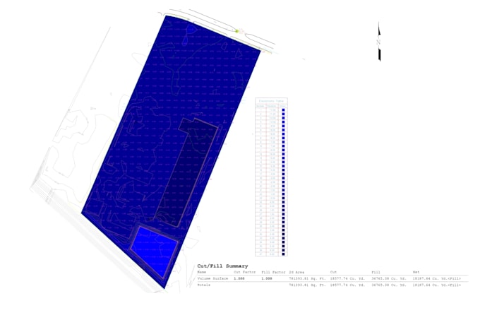 do site grading plan and cut or fill volume analysis