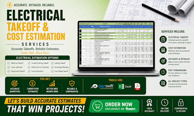 do detailed electrical takeoff and cost estimation