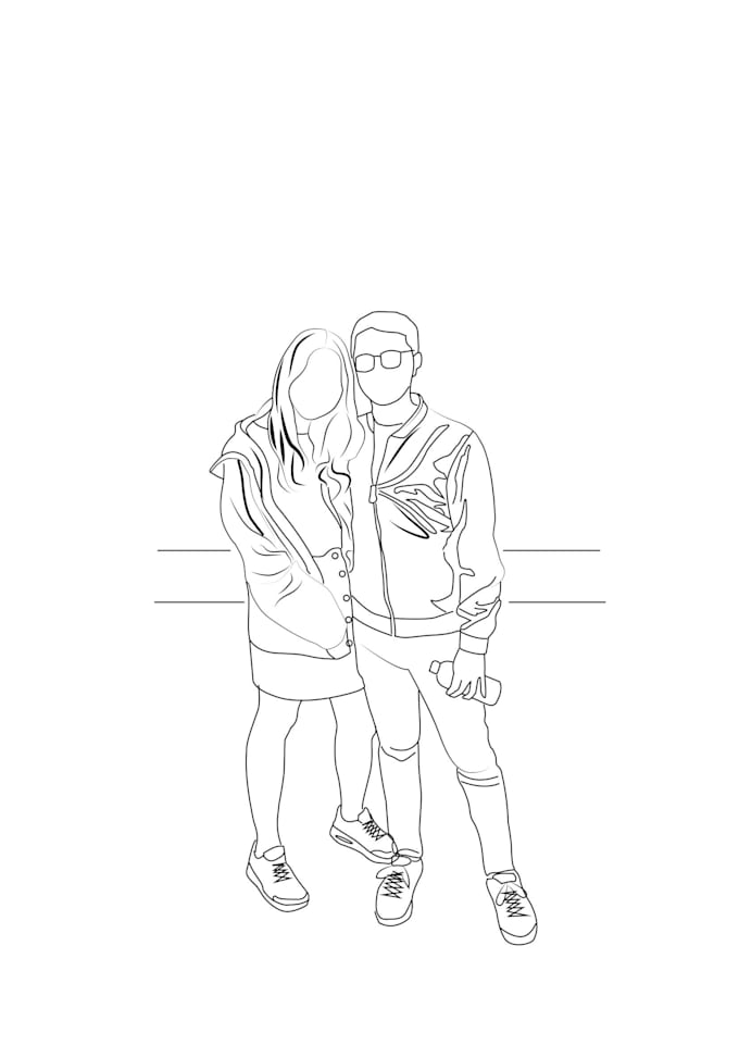 create a line portrait drawing from your photo