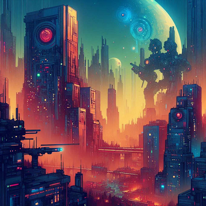 Do environment cyberpunk theme concept art or illustration by Tinuslder ...