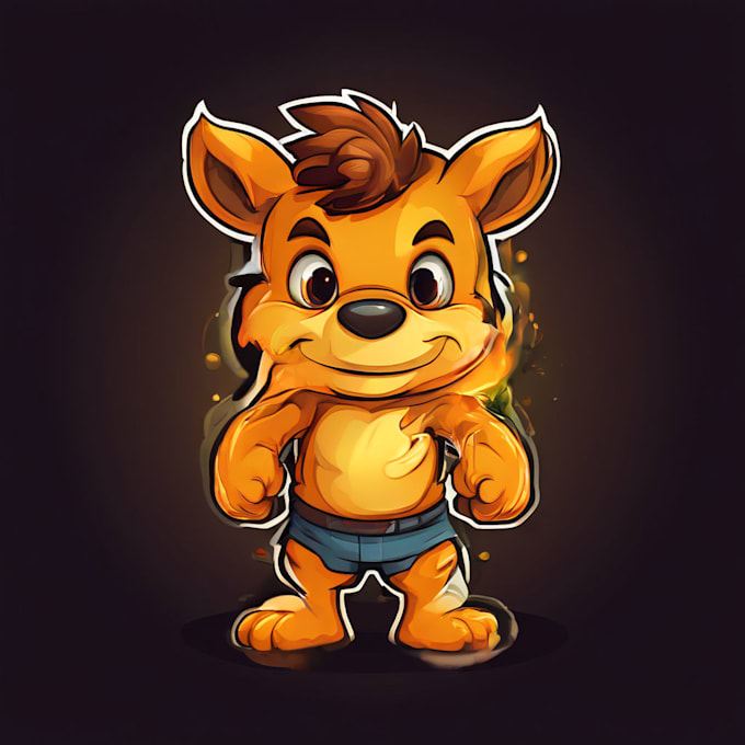 draw a cartoon logo, mascot, character