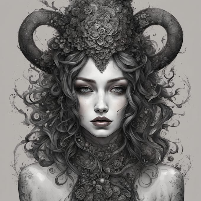 draw detailed dark art illustration