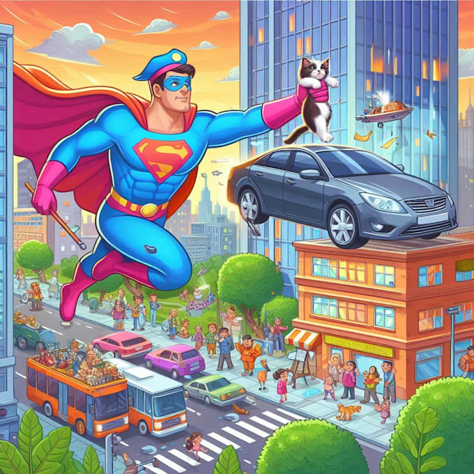 draw superhero action comic
