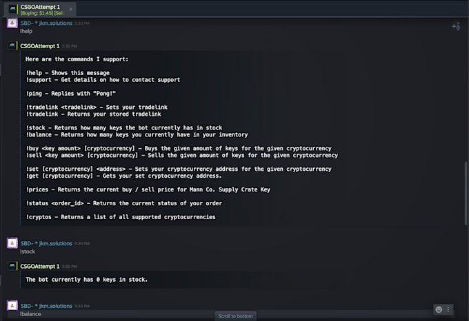 build a tf2 keys to crypto steam bot