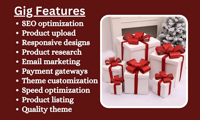 design gift box website gift cards shopify product bundle dropshipping store