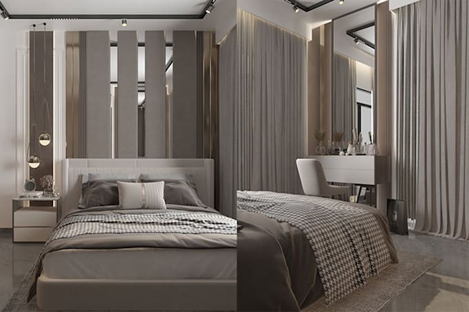 do interior design 3d render and exterior design