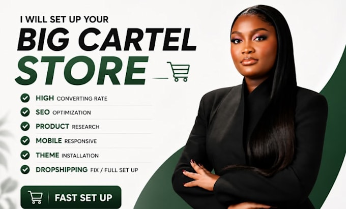 design, redesign, setup, fix big cartel, ecwid, bigcommerce opencart shopify