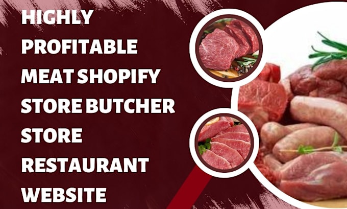 design meat website butcher website seafood website meat dropshipping store