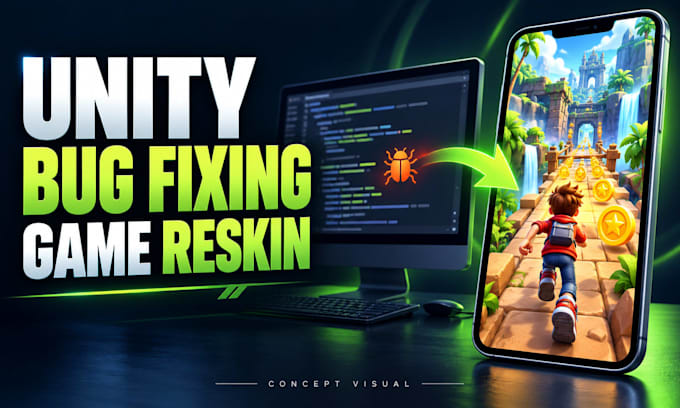 fix unity bugs and build errors and reskin your mobile game