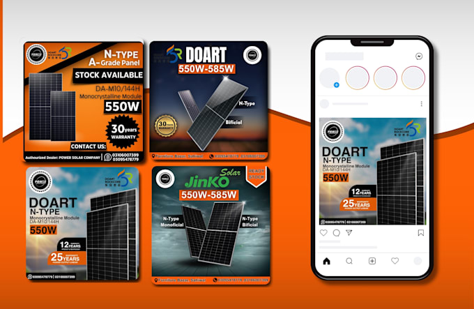 design creative solar social media posts for solar energy company