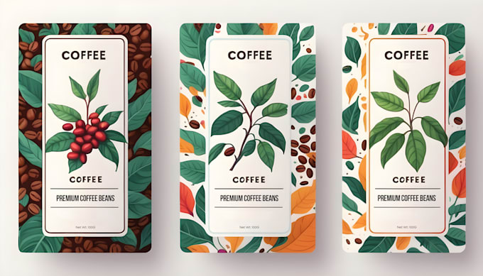 design premium coffee pouch, coffee label and box design