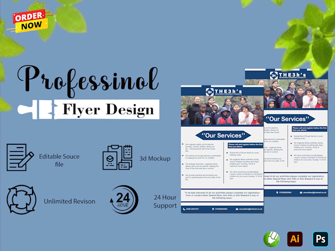 do business flyer design, poster, door hanger design