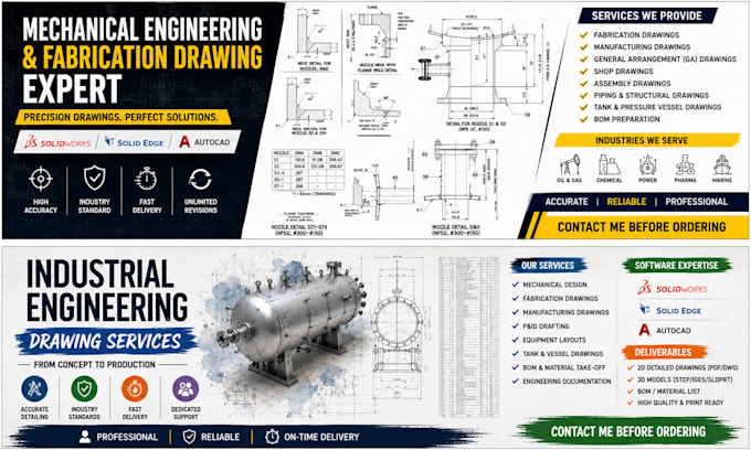 make fabrication and manufacturing drawing for workshop