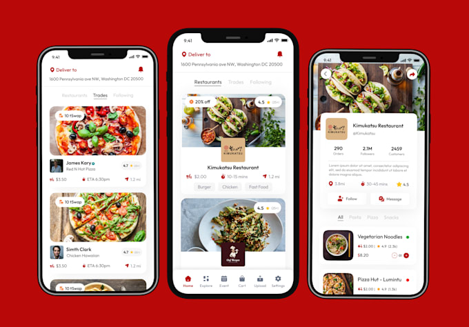 creative UI UX design for mobile app and website