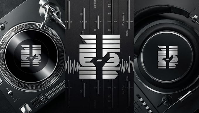 design dj metal edm music band logo