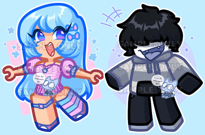 draw your roblox or minecraft avatar in chibi form