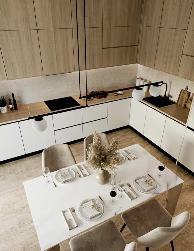 do a complete interior design with plans and 3d renders