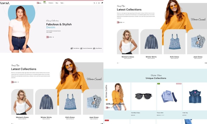 y2k shopify website streetwear store retro website vintage dropshipping