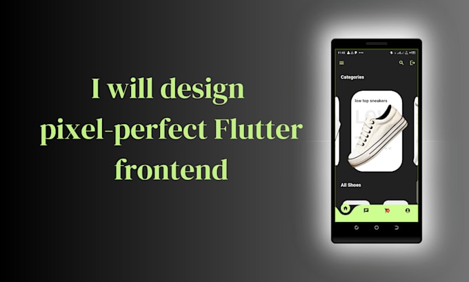 develop flutter apps UI using for both android and ios