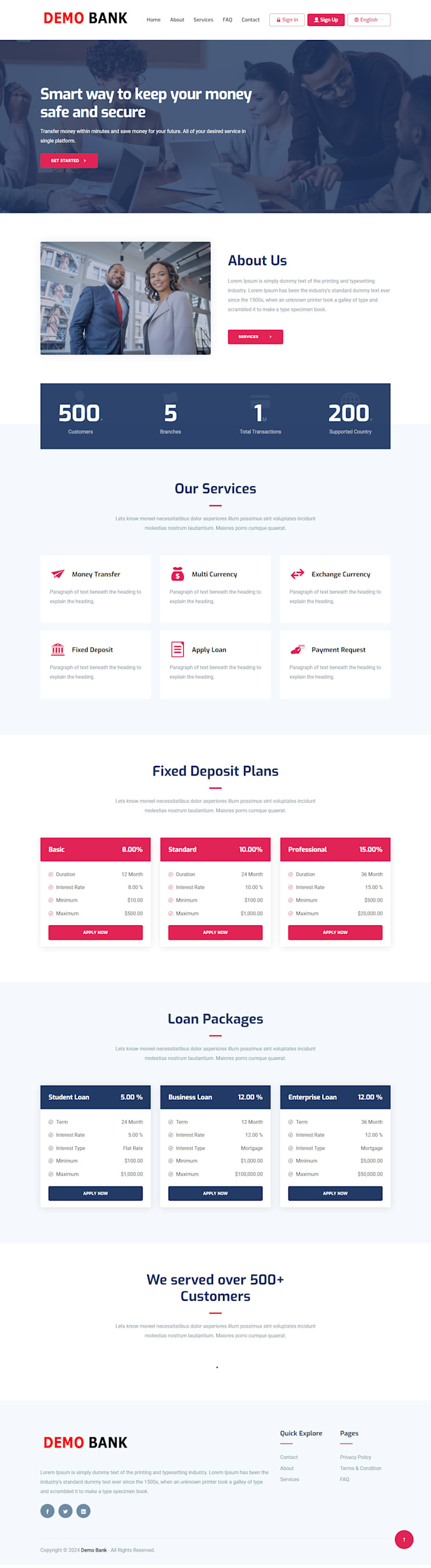 make an banking online based website for you
