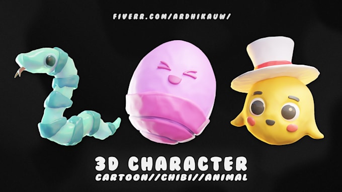 create cute 3d illustration in clay style render