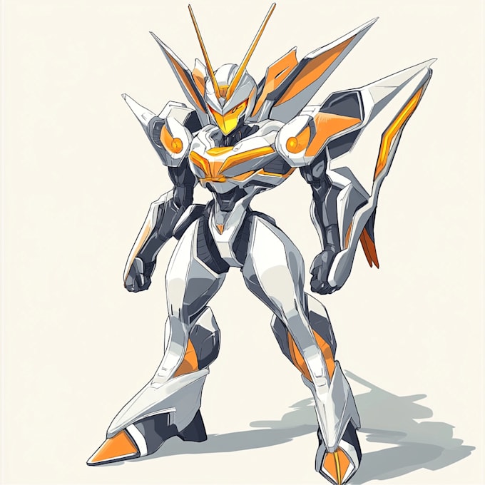 draw custom mecha robot