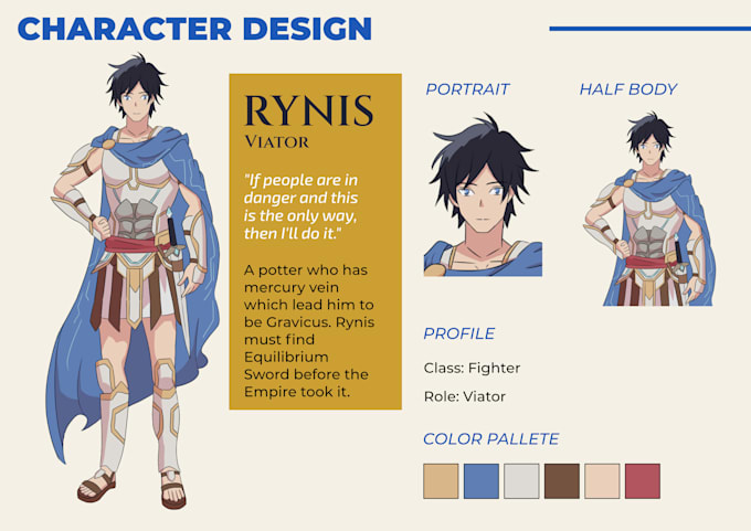 draw anime fantasy rpg characters and illustrations
