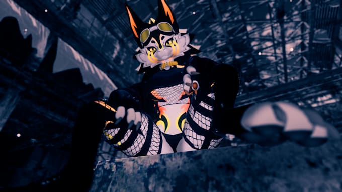 create a custom 3d vrchat texture of your fursona