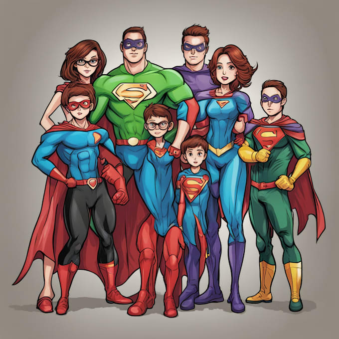 design family superhero character for you