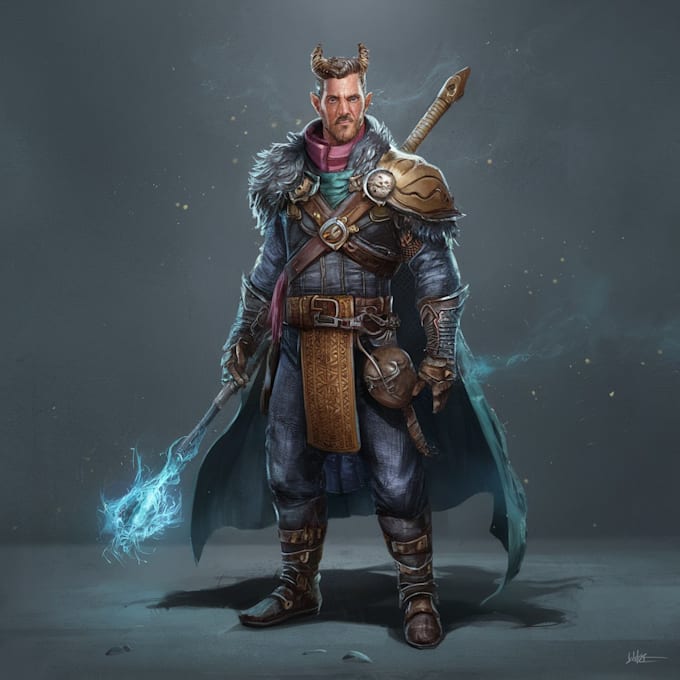 draw character concept art or illustration