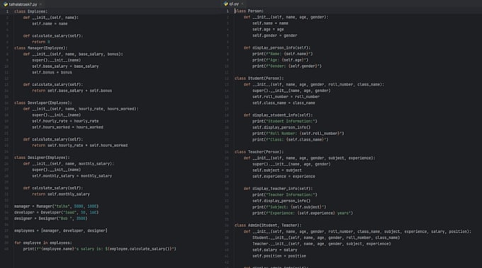 Write python script oop dsa console gui projects by Tbi1234 | Fiverr