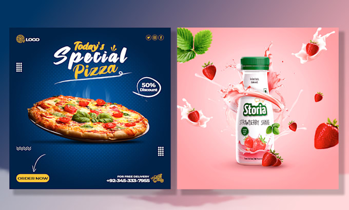 design amazing social media posts graphics for facebook inst